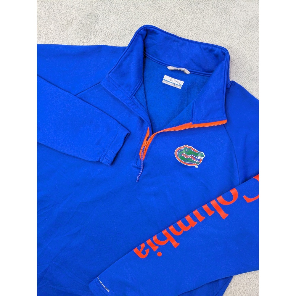 Columbia PFG Florida Gators Pullover Mens Large L Omni Shade Quarter Zip